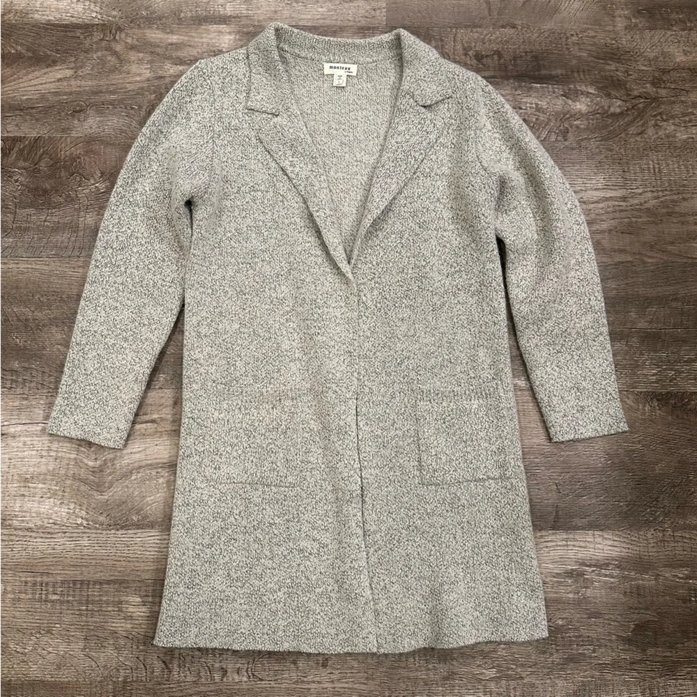 Monteau Heather‎ Gray Women's Large Cardigan